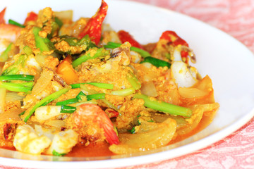 Fried shrimp curry powder