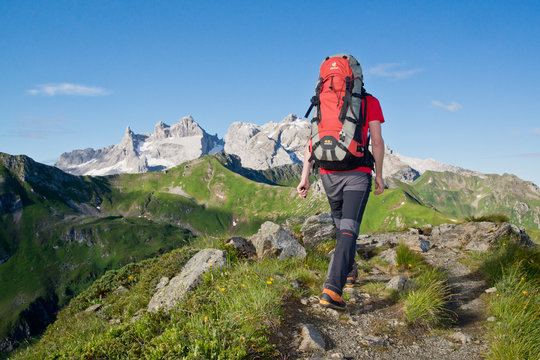 Wanderer in den Alpen