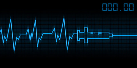 Obraz premium drug addictive heartbeat