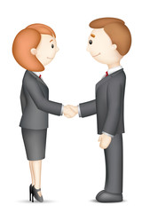 Fototapeta premium Business People doing Handshake