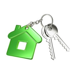 key with green key chain