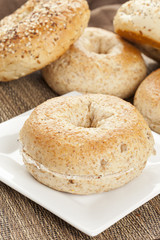 Homemade Fresh Whole Grain Bagel