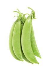 Chinese sugar pea isolated on white background