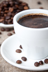 Cup of coffee on the table