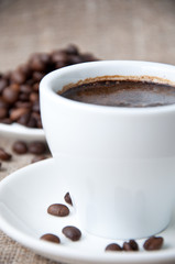 Cup of coffee on the table