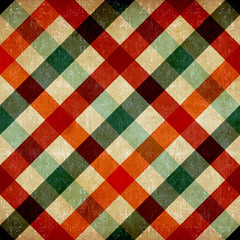 Vintage checkered tablecloth pattern