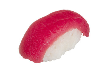 closeup of a tuna sushi