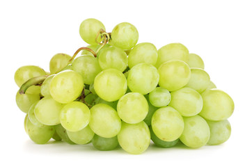 ripe sweet grapes isolated on white