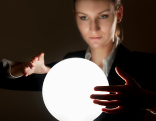 successful person, isolated on black background