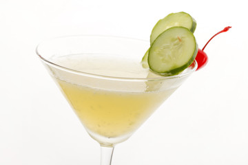 cocktail with cucumber