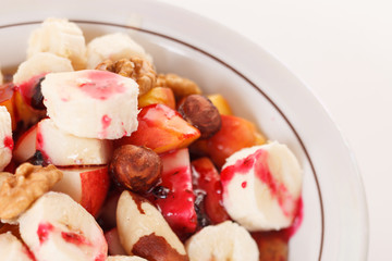 fresh muesli with fruits