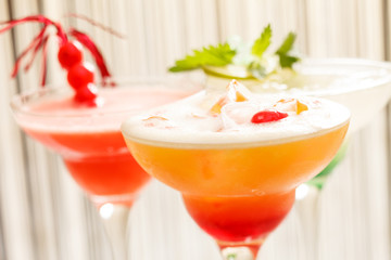 cocktails in the bar