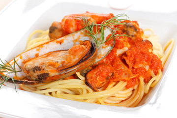 pasta with mussels