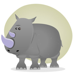Cute Cartoon Rhino