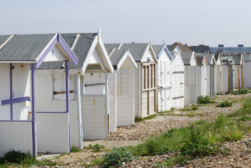 Obraz premium Beach huts at Shoreham. Sussex. England
