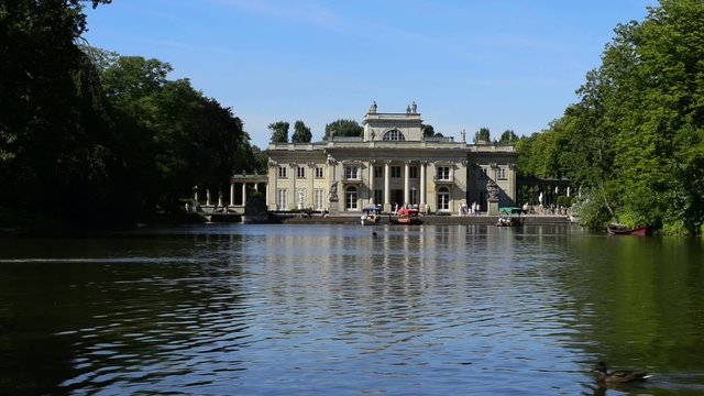 The Lazienki palace in Lazienki Park, Warsaw