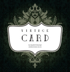 Abstract vintage card with ornate pattern.