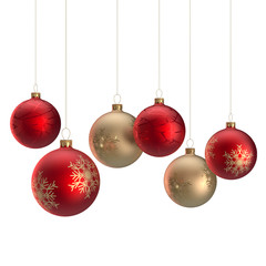 Weihnachtsbaumkugeln freigestellt