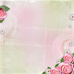 Beautiful wedding, holiday background with roses