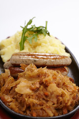 sausage with cabbage