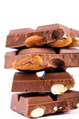 Milk chocolate with almonds
