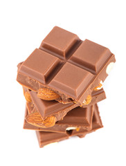 Milk chocolate with almonds