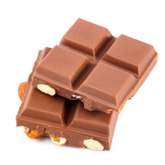Milk chocolate with almonds
