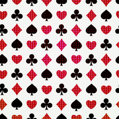 Seamless background playing card suits