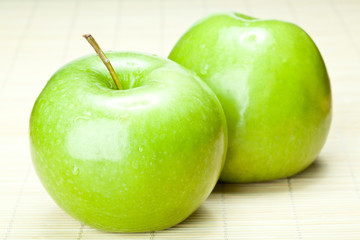 Pair of green apples