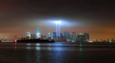 Fototapeta na wymiar Miejskie panoramę miasta w nocy