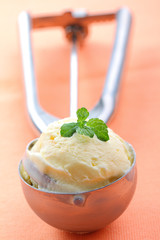 Ice cream in a spoon