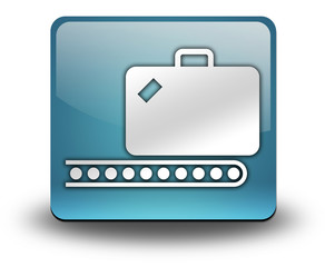 Light Blue 3D Effect Icon "Luggage Conveyor Belt"