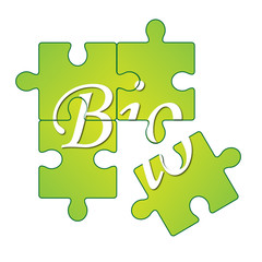 Abstract logo puzzle, Bio