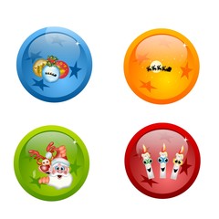 Obraz premium bottoni natalizi