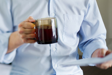 Self-employed man working at home