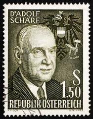 Postage stamp Austria 1960 Adolf Scharf, 6th President of Austri