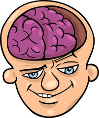 brainy man cartoon