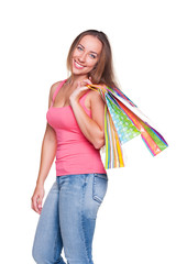 woman with shopping bags