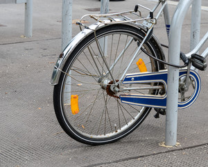 Fototapeta na wymiar Bicycle detail on street