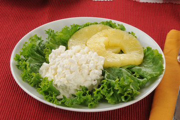 Plate of cottage cheese
