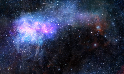 Obraz na płótnie Canvas starry głęboko zewnętrzna nebual przestrzeń i galaxy