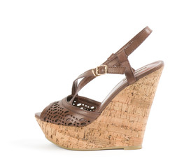 Sexy fashionable shoes isolated on white background