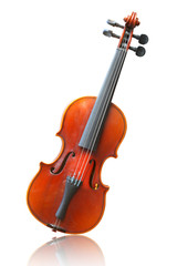 Fototapeta na wymiar Violin on white background