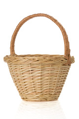 wicker basket isolated on white