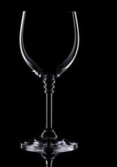 glass wine isolated on black