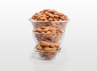 Almonds glass bowl