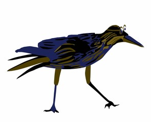 Kr&auml;he mit Brille