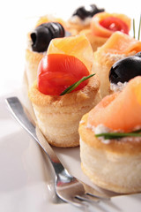buffet food, canape