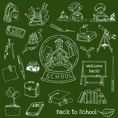 Back to School Doodles - Hand-Drawn Vector Illustration