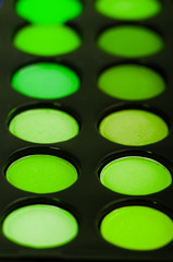 green eye-shadows